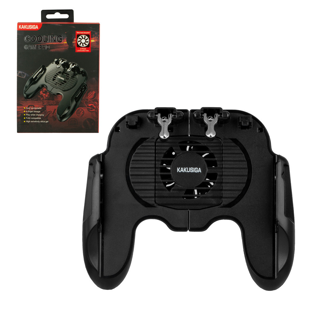 Игровой триггер для смартфона Kakusiga KSC-651, с вентилятором, Black