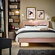 Кровать с обивкой ИДАНЭС бледно-розовый 160x200 см ИКЕА, IKEA, фото 4