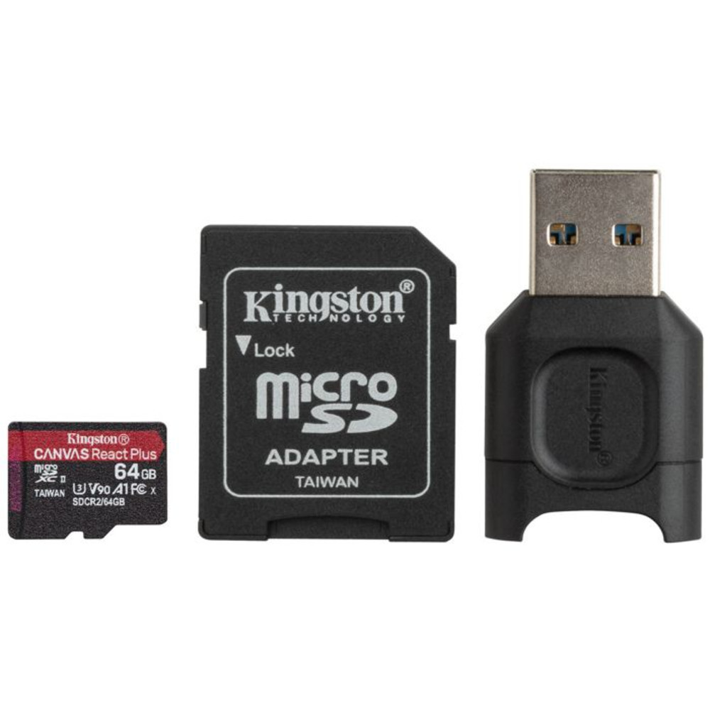 Карта памяти MicroSD  Kingston Canvas React Plus  64GB  MLPMR2/64GB