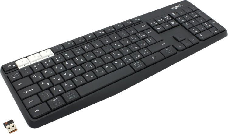 Клавиатура беспроводная Logitech K375s (GRAPHITE/OFFWHITE, Multi-Device, подставка в комплекте, Bluetooth
