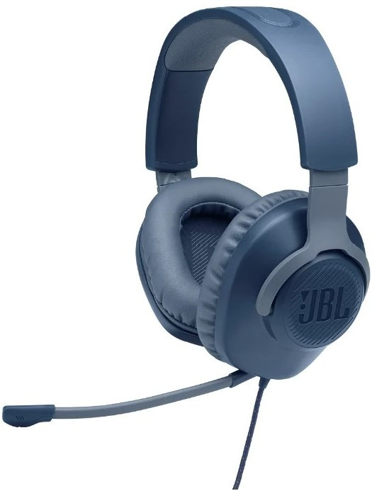 JBL Quantum 100 - Wired Over-Ear Gaming Headset - Blue