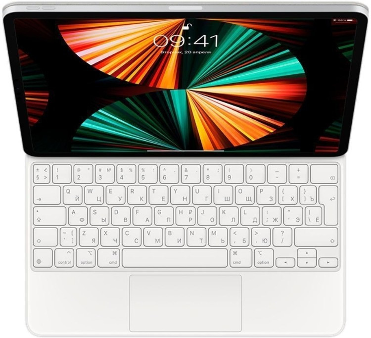Magic Keyboard for iPad Pro 12.9-inch (5th generation) - Russian - White, Model A2480