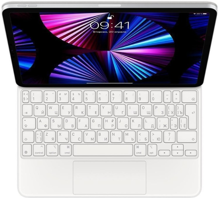 Magic Keyboard for iPad Pro 11-inch (3rd generation) and iPad Air (4th generation) - Russian - White, Model