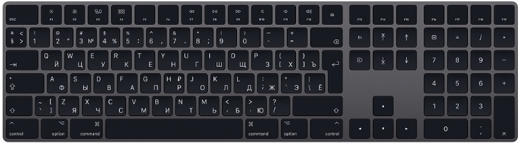 Magic Keyboard with Numeric Keypad - Russian - Space Gray, Model A1843