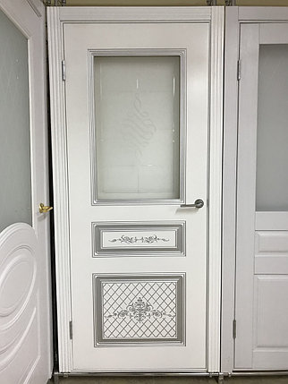 Двери межкомнатные Венеция ПО (ЧПУ) патина, золото/серебро, фото 2