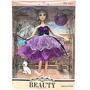 D17-1846B Beauty кукла в нарядном платье с акссес. питомец 4вида из 4шт в уп, цена за 1шт 32*23см, фото 3