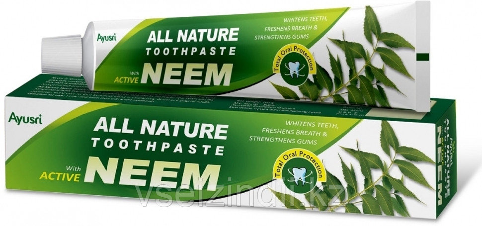Зубная паста Ним Neem Toothpaste Ayusri (100 гр, Индия) - фото 1 - id-p98121563