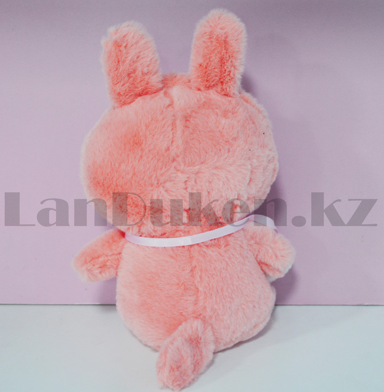 Мягкая игрушка зайчик в пижамке с колокольчиком розовая - фото 3 - id-p98121586