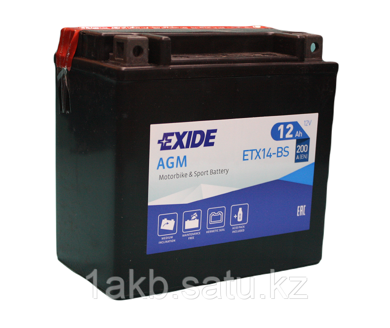 Аккумулятор EXIDE 12 Ач ETX14-BS - фото 1 - id-p67388472