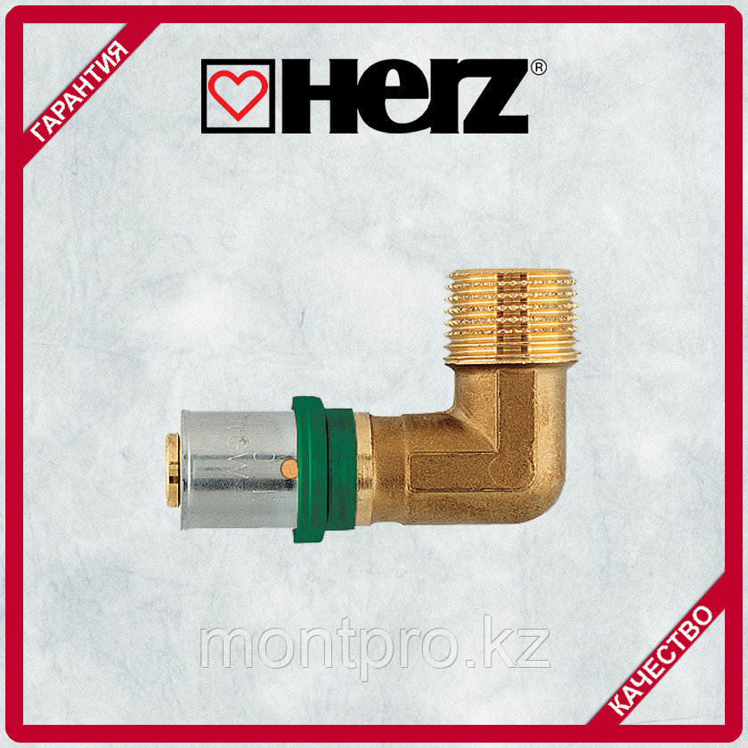 Пресс-переходник угловой с наружней резьбой (HERZ Австрия), фото 1