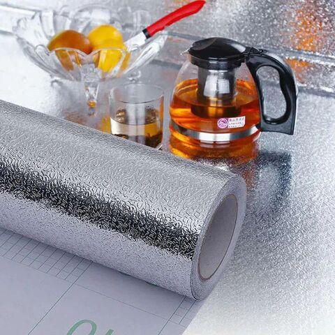 Пленка-фольга самоклеющаяся «Защитный экран-стикер» от брызг масла на кухне (40 x 500 см / Серебряные узоры) - фото 8 - id-p98159894
