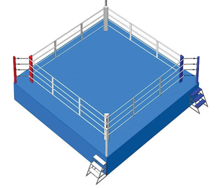 Ринг боксерский 6,1 х 6,1 м с помостом 7,8 х 7,8 х 1м AIBA стандарт (2 лесницы)