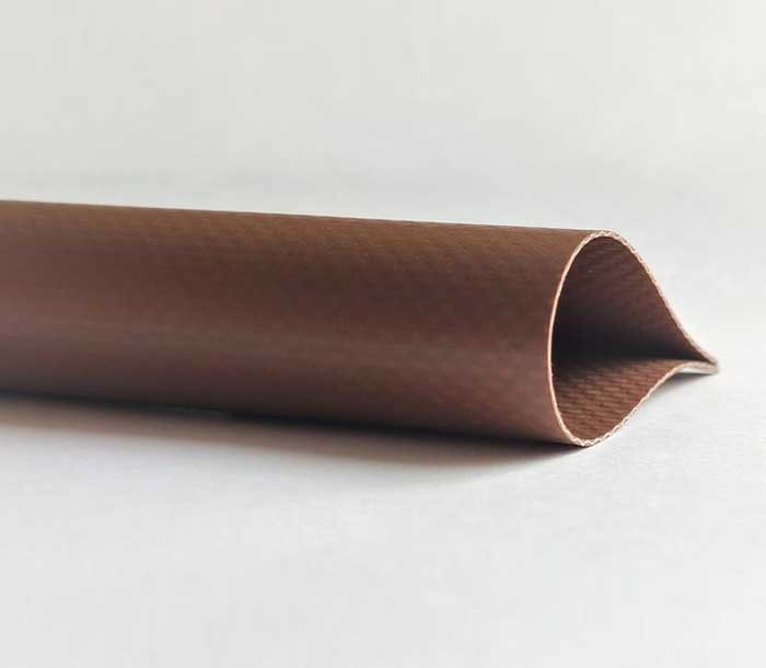 Ткань ПВХ GRÜNWELT 630гр коричневая 2,5х65м (162,5) RAL 8007/8017/8016