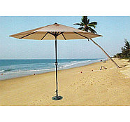 Зонт пляжный круглый (ZT-BP2072) бежевый с утяжелителем-подставкой, фото 7