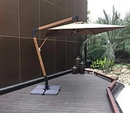 Зонт квадратный Wood, 3*3м, синий (с 4-мя утяжелителями), фото 4