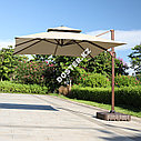 Зонт квадратный "Комфорт Lux" с вентиляцией (3х3м), бежевый, фото 2
