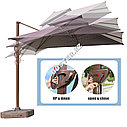 Зонт квадратный с вентиляцией (3х3м), бежевый, фото 4