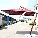 Зонт Wood Lux, 3х3м, квадратный, бордовый, фото 2