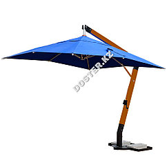 Зонт Wood Lux, 3х3м, квадратный, синий