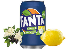Fanta  Elderflower and Lemon, Фанта Лимон и Бузина  330ml (24шт-упак) /Европа/