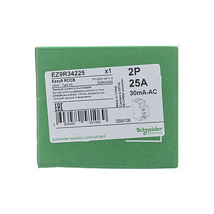 R34225 УЗО EZ9 (2ф) 25А (30мА) Schneider Electric