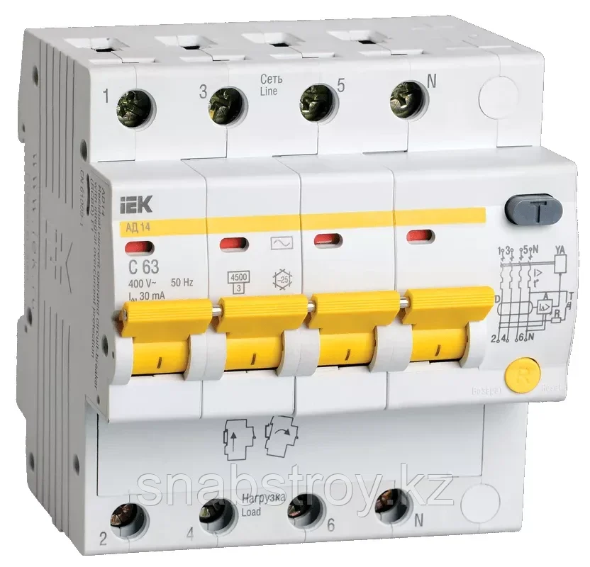УЗО АД 14 (4ф) 10А IEK (3/24)