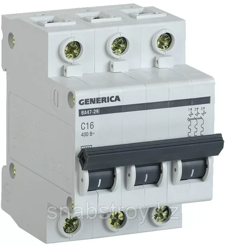 ВА47-29 (3ф) 16А GENERICA (4/48) !!!