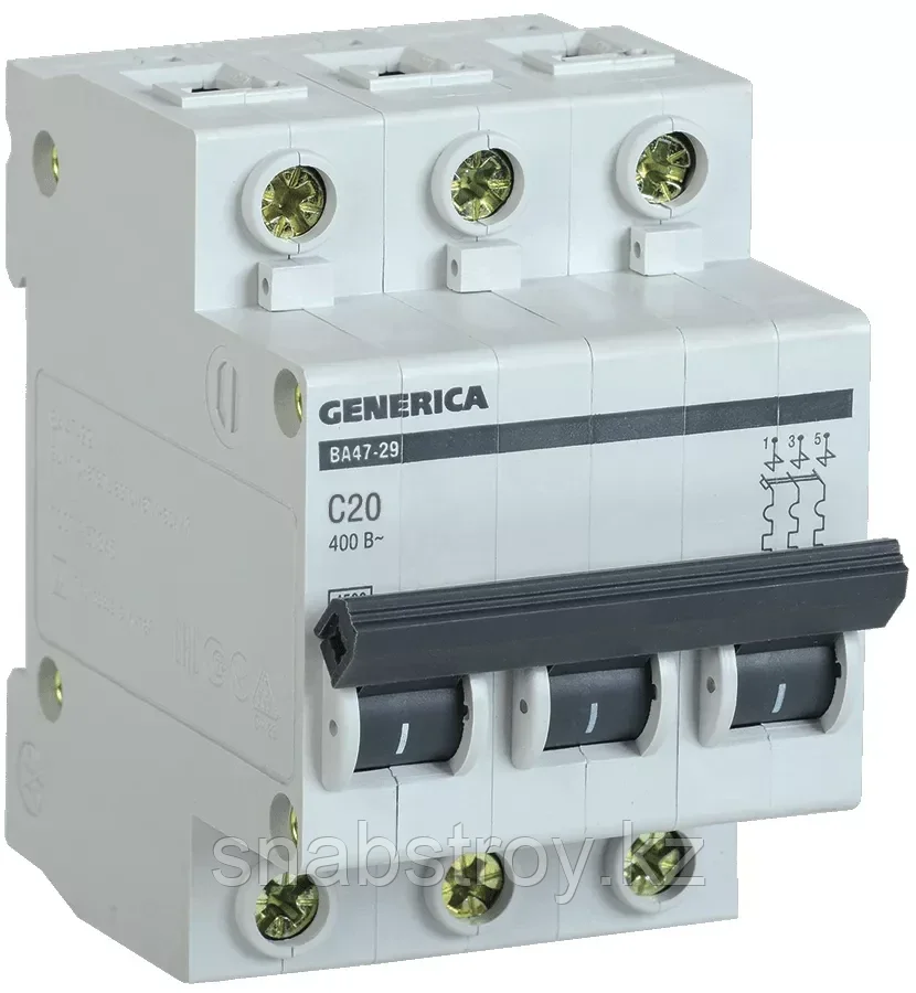 ВА47-29 (3ф) 20А GENERICA (4/48) !!!