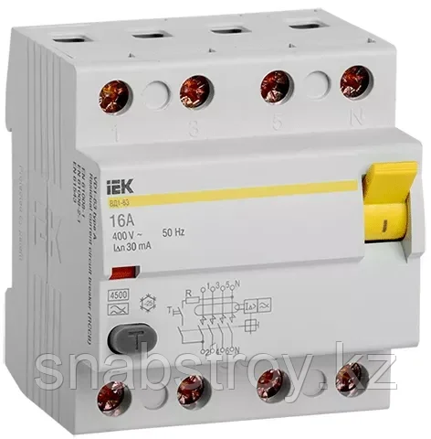 УЗО ВД1-63 (4ф) 16А 30мА IEK (1/24)