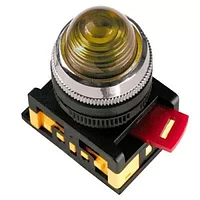 Лампа AL-22 сигнальная d22мм желтый неон/240В цилиндр TDM (200) !!!