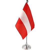 Государственный флаг Австрии, размер: 15х22 см, материал: атлас