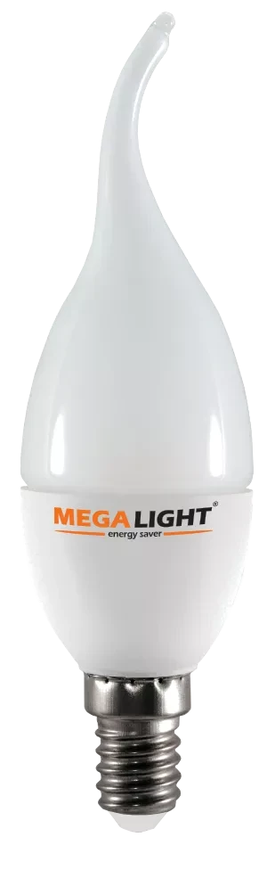 LED ЛАМПА CF37 "Свеча на ветру" 10W 900Lm 230V 6500K E14 MEGALIGHT (10/100) - фото 1 - id-p98183677