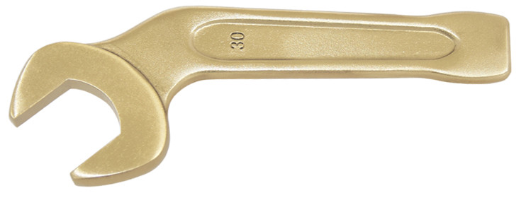 Ключ ударный рожковый искробезопасный изогнутый 55 мм - фото 1 - id-p98185950