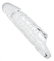 Увеличивающая насадка на пенис с кольцом для мошонки - Tom of Finland - 14 см, фото 1