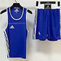Боксерская форма (майка+шорты) синие Adidas