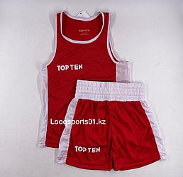 Боксерская форма (майка+шорты) красная XL, Полиэстер, Бокс