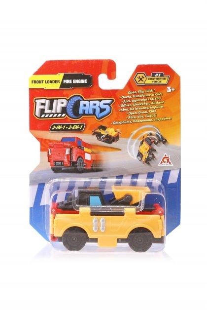 Flip Cars Спецтехника Машинка трансформер 2 в 1 Погрузчик и Пожарная машина