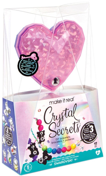 Make It Real Набор для создания шарм-браслетов с 3 кристаллами Swarovski, Кристальный секрет