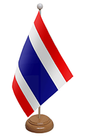 Государственный флаг Таиланда, размер: 15х22 см, материал: атлас