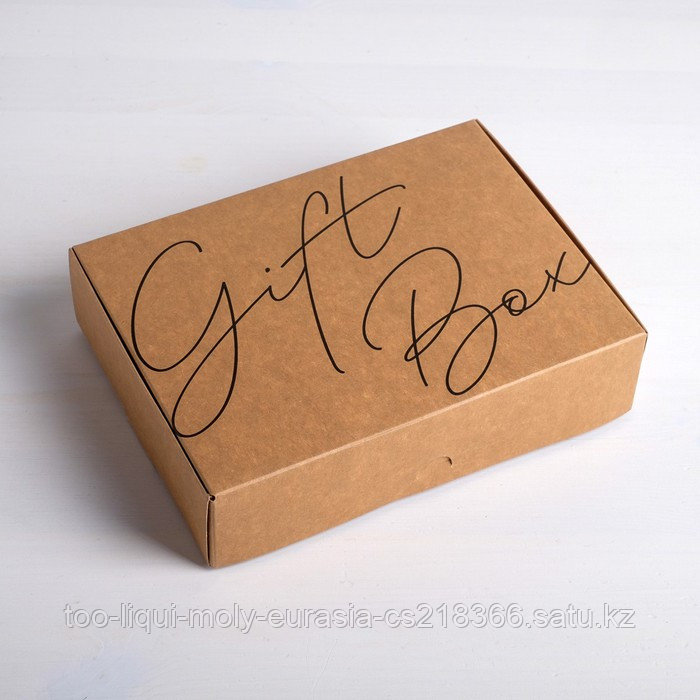 Коробка складная крафтовая Gift box, 21 × 15 × 5 см