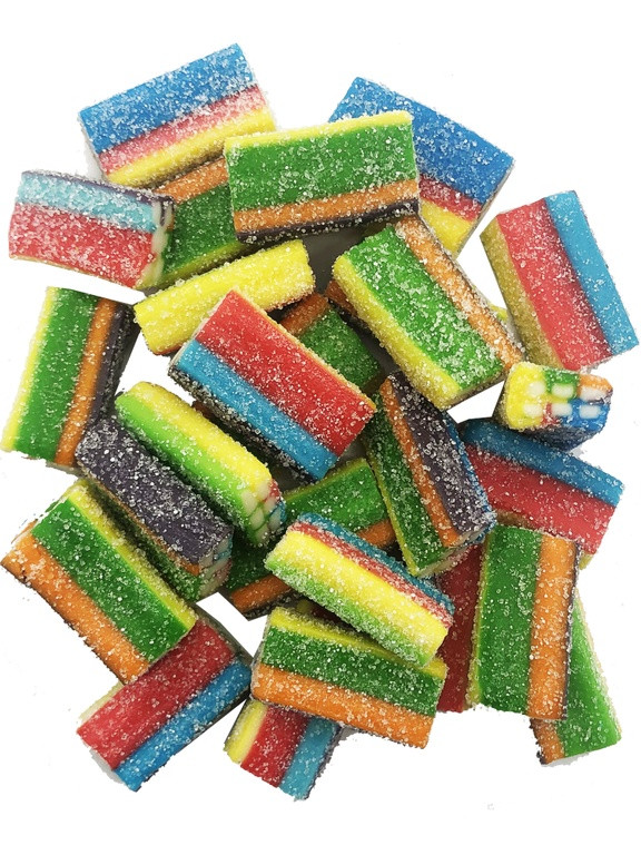 Мармелад "БЛОКИ радуга в обсыпке вкус Тутти Фрутти" 1кг  / Dulceplus Испания/