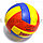 Мяч волейбольный Yongkai окружность 65 см желтый синий красный, фото 3