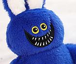 Мягкая игрушка заяц из игры Poppy Playtime Хаги Ваги плюшевый зайчик 30 см синий, фото 4