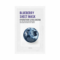 Eunyul к кжидек сығындысы бар матадан жасалған маска Blueberry Hydration & Balancing Sheet Mask / 20 мл.