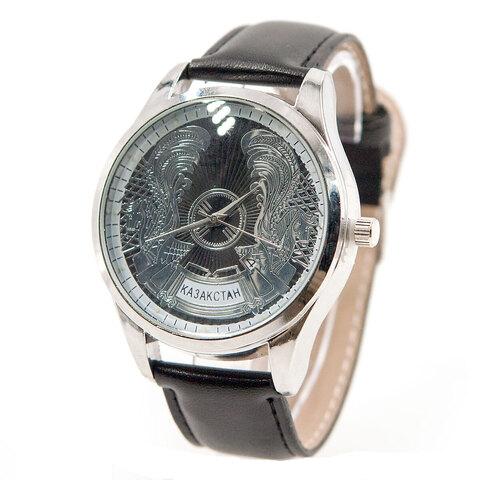 Часы мужские кварцевые «Kazakhstan Collection» с изображением герба (Черный) - фото 4 - id-p44857631