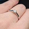 Золотое кольцо с бриллиантами 0.217Сt VVS1/H, EX - Cut, фото 6