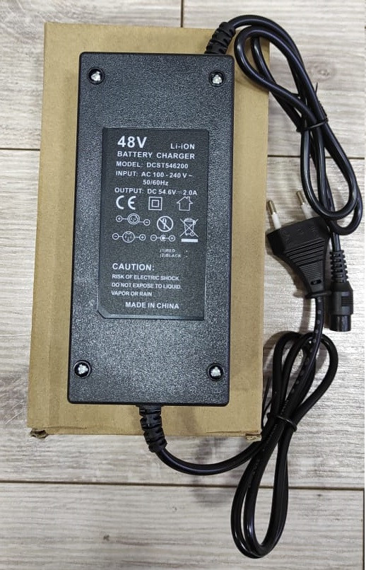 Зарядное устройство для 48V (54.6V, 2A), Kugoo M4/M4 Pro, GX16 3-контактный - фото 1 - id-p98196160