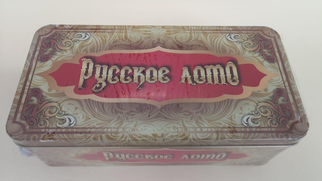Игра настольная РУССКОЕ ЛОТО в металлической коробке