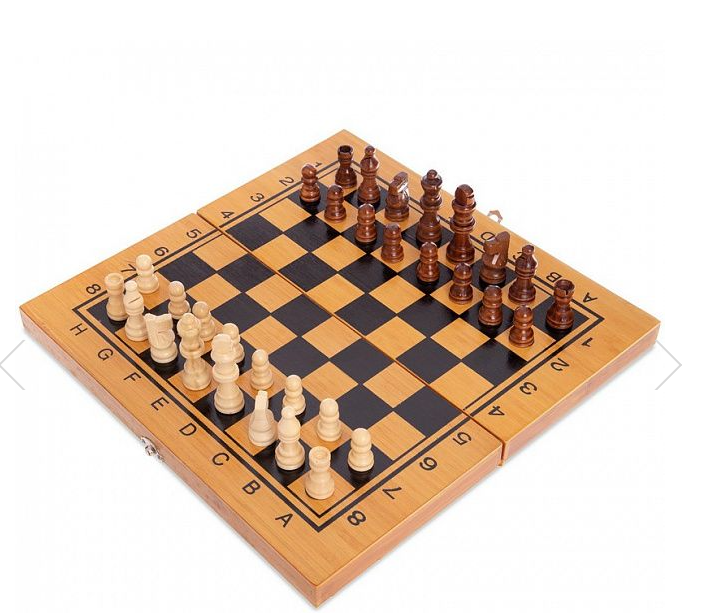 Шахматы, шашки, нарды 3 в 1 бамбуковые