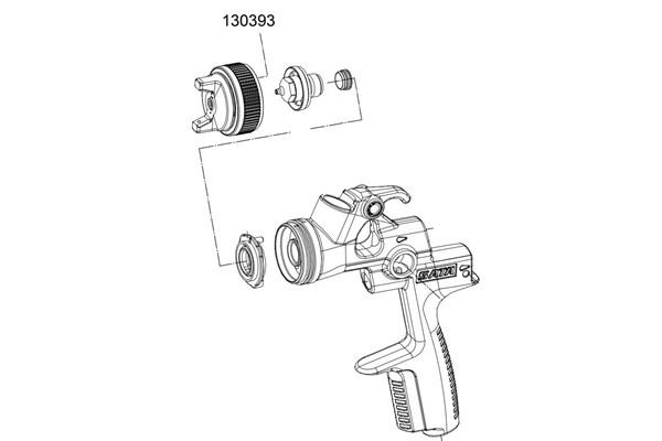 Уплотнительное кольцо головки дюзы Satajet 100 и 1000 (130393) - фото 1 - id-p98197060